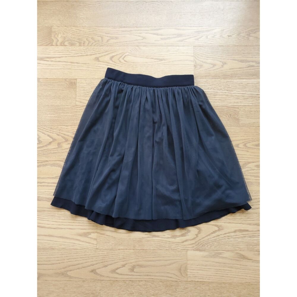 Unbranded Womens XS Reversible Tutu Tulle Sweater Knit Skirt Navy